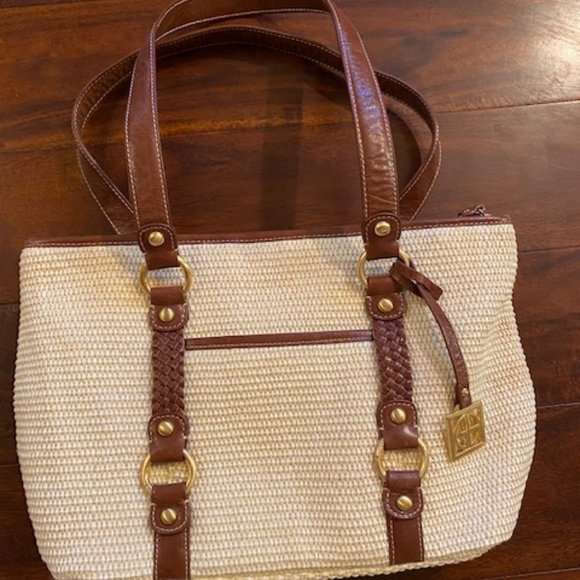 Giani Bernini Handbags - Giani Bernini faux leather trim handbag